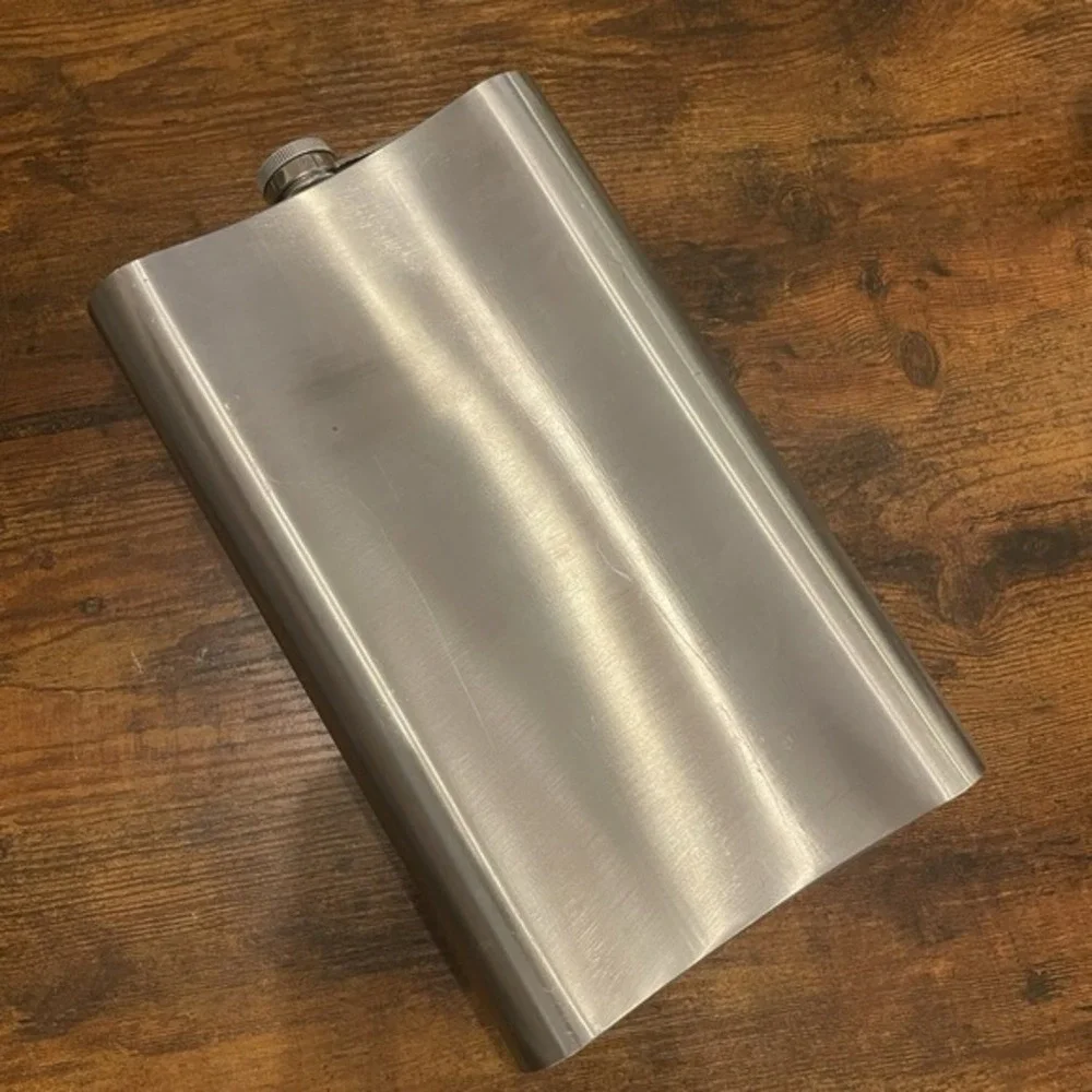✅ 64 oz Stainless Steel Hip Flask Jumbo Giant Oversized Liquor Canteen #️⃣0247